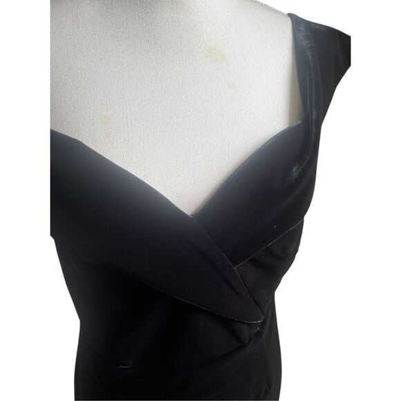 Bardot Sweetheart Neck Off Shoulder Velvet Black Dress Black Size 10/ L Formal - Picture 3 of 9